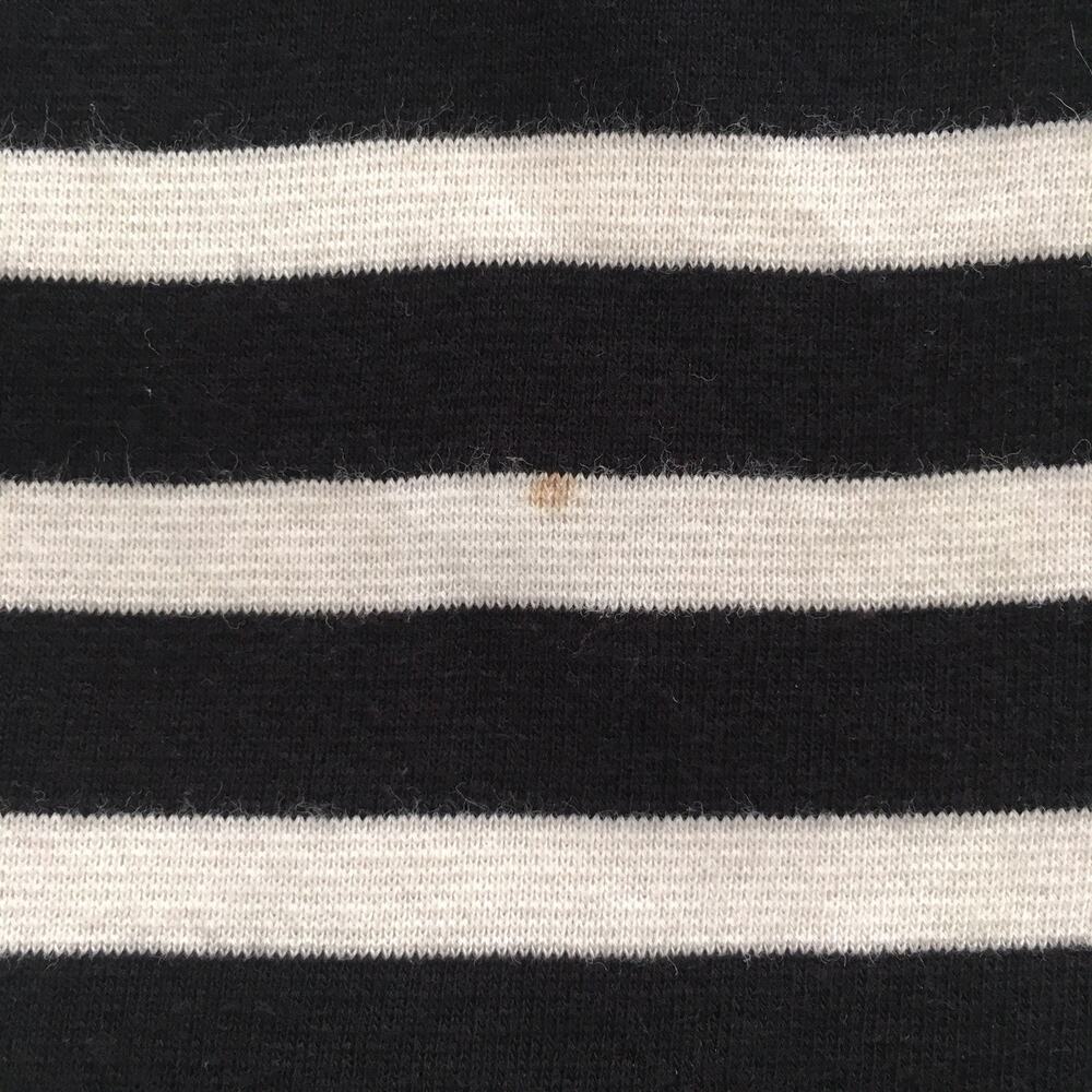 Adrienne Vittadini Dress Black & White Striped Cotton Fitted Dress Size Medium - Picture 4 of 8